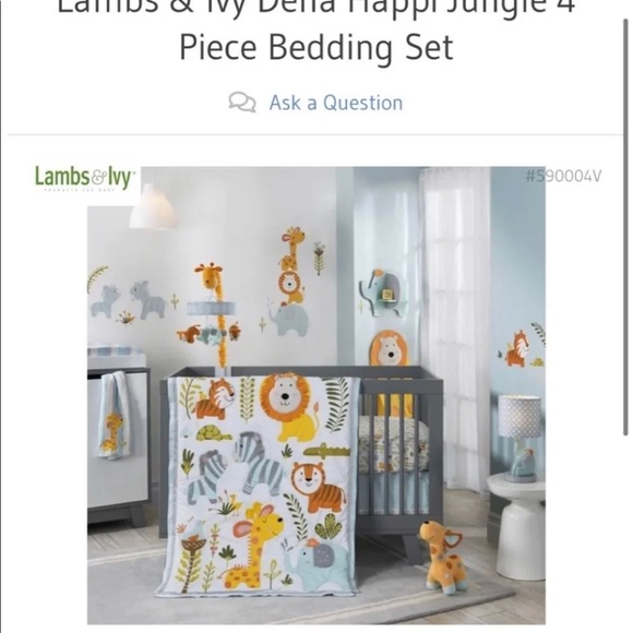 New Lambs and Ivy Nursery Jungle Set - Picture 6 of 7